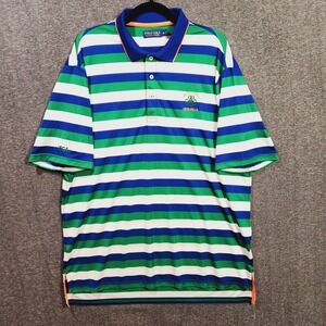 Polo Golf Ralph‎ Lauren Green Blue Stripe Polo 2017 US Open Erin Hills Sz XL